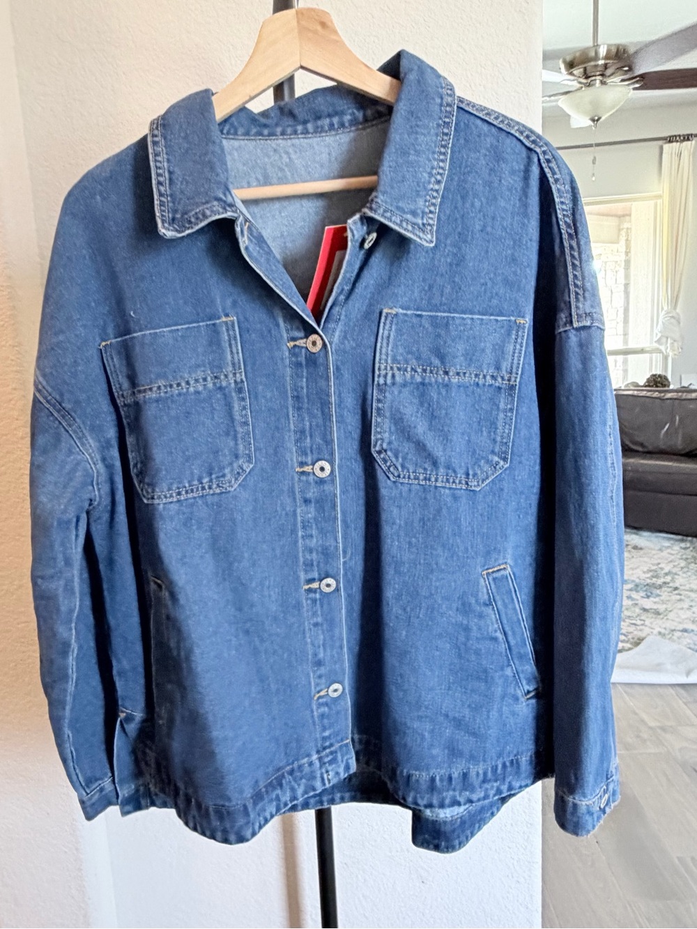Classic Denim Button-Up Jacket - Blue